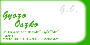 gyozo oszko business card